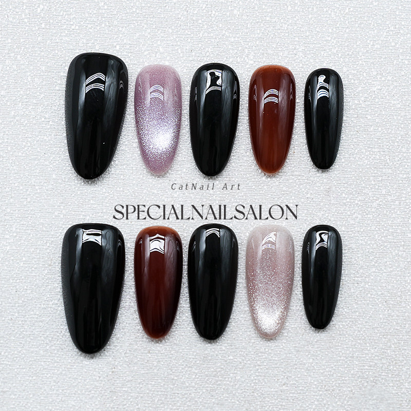 【夜幕流砂】纯手工穿戴甲2025新款御姐风中长款高级感轻奢美甲片,彩妆/香水/美妆工具,穿戴甲/甲片,淘宝优惠券,粉丝福利购,淘宝优惠卷