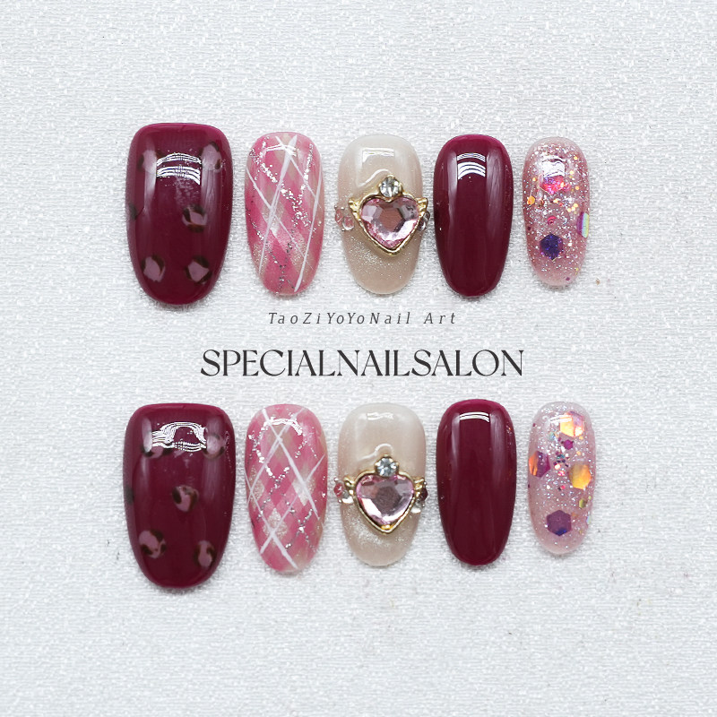 【千禧甜心】纯手工穿戴甲2025新款超仙甜美可爱少女温柔显白美甲,彩妆/香水/美妆工具,穿戴甲/甲片,淘宝优惠券,粉丝福利购,淘宝优惠卷