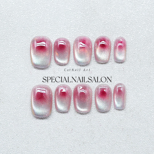 【蜜桃心动】纯手工穿戴美甲2026新款甜美超显白气质仙女指甲贴片