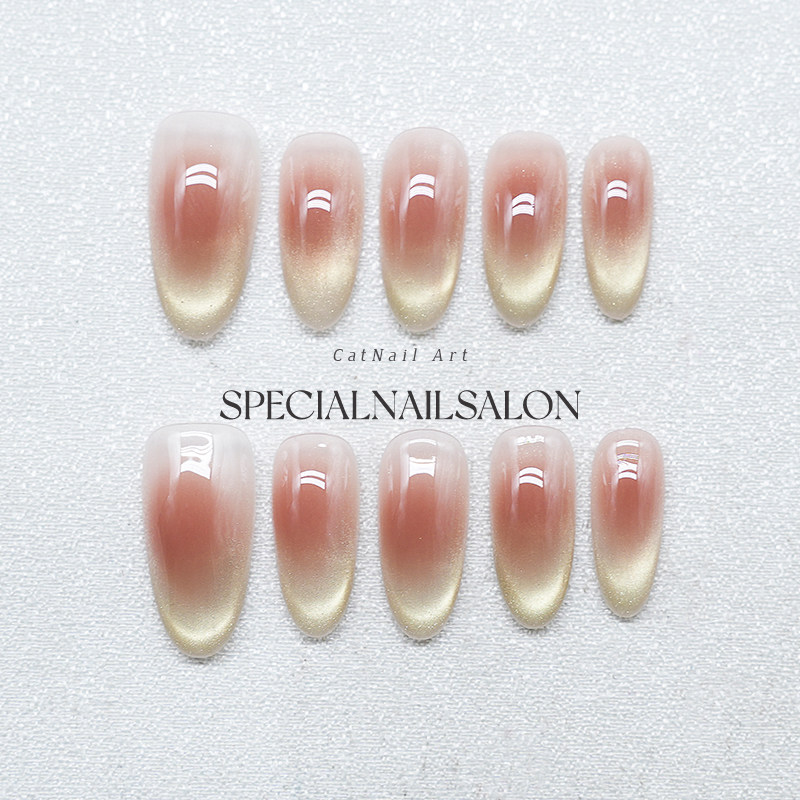 【暖金桃露】纯手工穿戴甲2025新款秋冬气质百搭高级感温柔美甲片,彩妆/香水/美妆工具,穿戴甲/甲片,淘宝优惠券,粉丝福利购,淘宝优惠卷