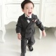 英伦周岁生日主持人演出 三件套西服花童韩版 儿童西装 男童礼服套装