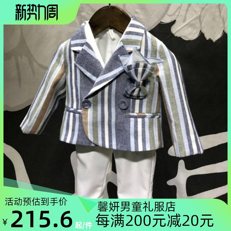 儿童西装花童男童礼服套装儿童周岁生日宝宝英伦风小童西服韩版