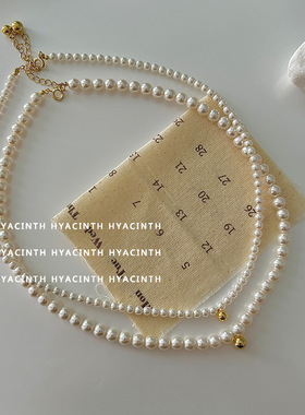 韩版时尚网红珍珠项链钟楚曦同款锁骨链法式优雅气质毛衣链可调节