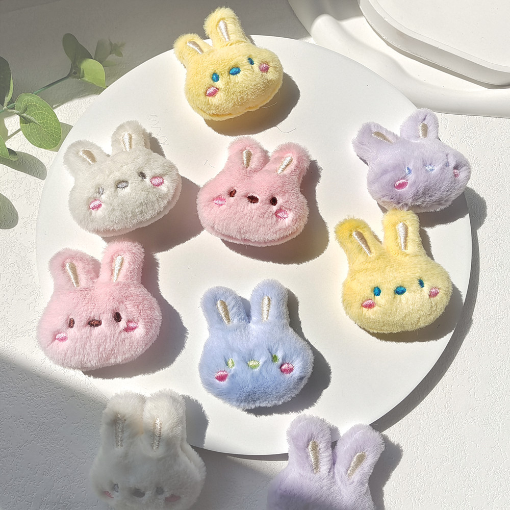 百搭毛绒小兔子公仔胸针辅料配饰