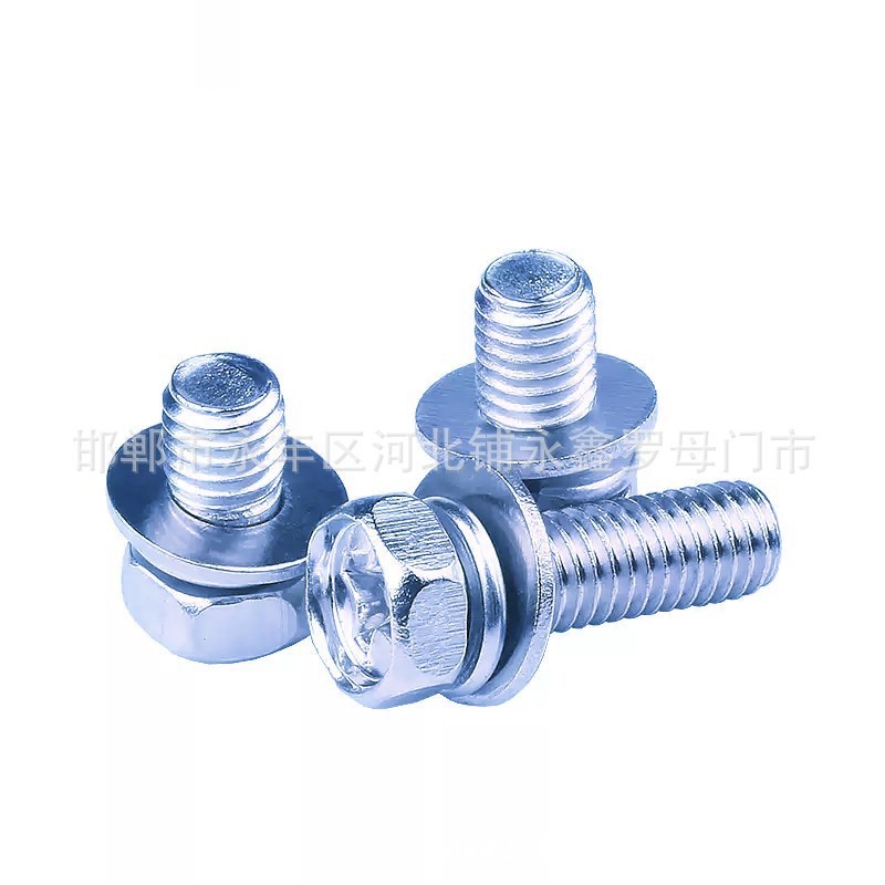 凹穴三组合螺栓凹脑十字平垫弹垫组合螺丝M5M6*16*25*30*35*40*45