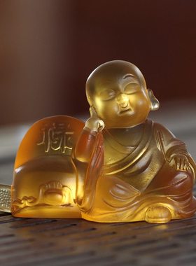 室内琉璃福禄寿喜财桌面小摆件