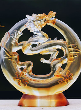 琉璃龙摆件居家客厅玄关摆放