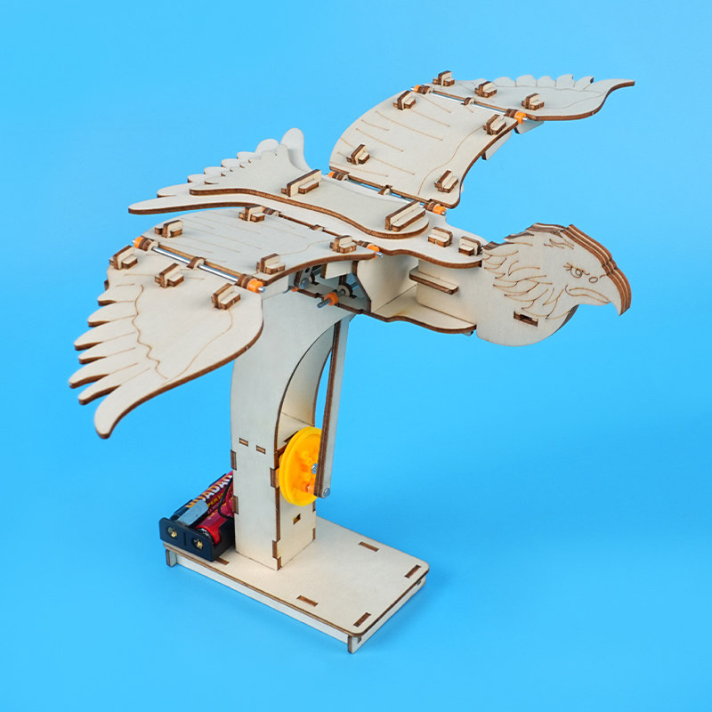 机械雄鹰科学制作木制拼插动手益智教具材料包少年宫科学实验飞鹰