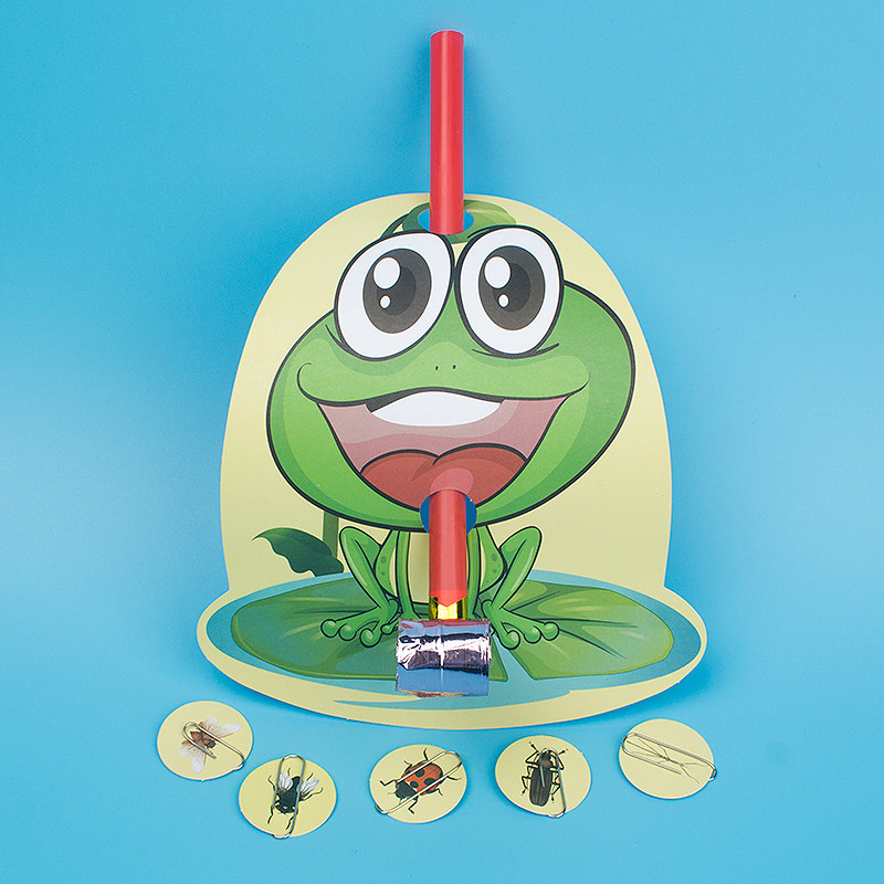 青蛙捕食昆虫 幼儿园手工diy科技小制作创意教具材料包研学推荐