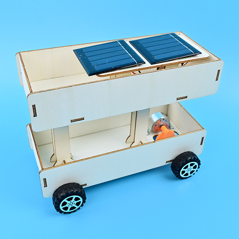 太阳能花车双层手工diy科技小制作steam教育教具材料包益智实验新