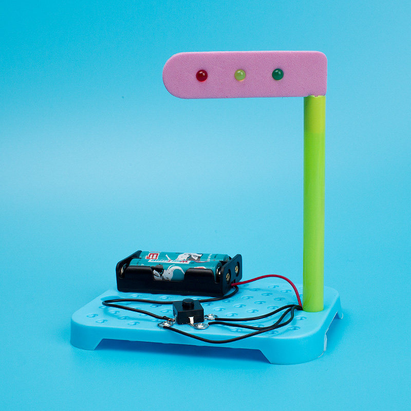 手工diy红绿灯 小学生科学实验教具科技小制作发明四档开关推荐新