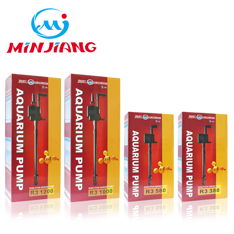 闽江水族小型鱼缸过滤器三合一潜水泵增氧泵R3 380/580/1000/1200