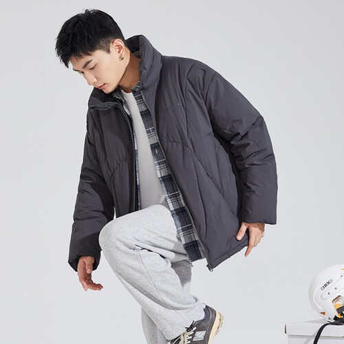 唐狮2024冬季新款棉衣男款立领宽松棉服保暖