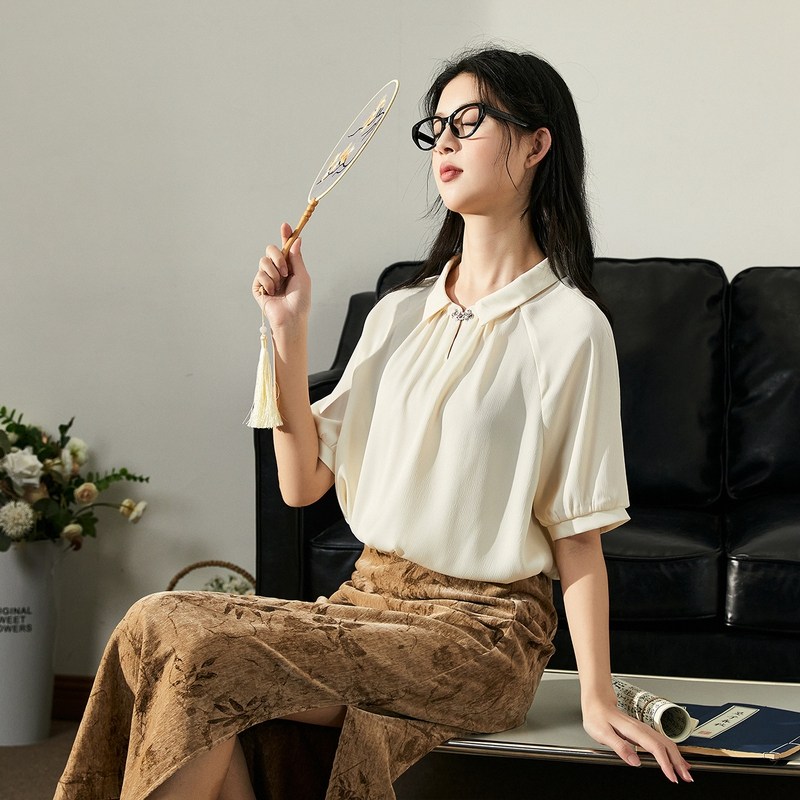 唐狮官方正品女2026新款旗舰女装店商场同款国风衬衫女衬衣小个子