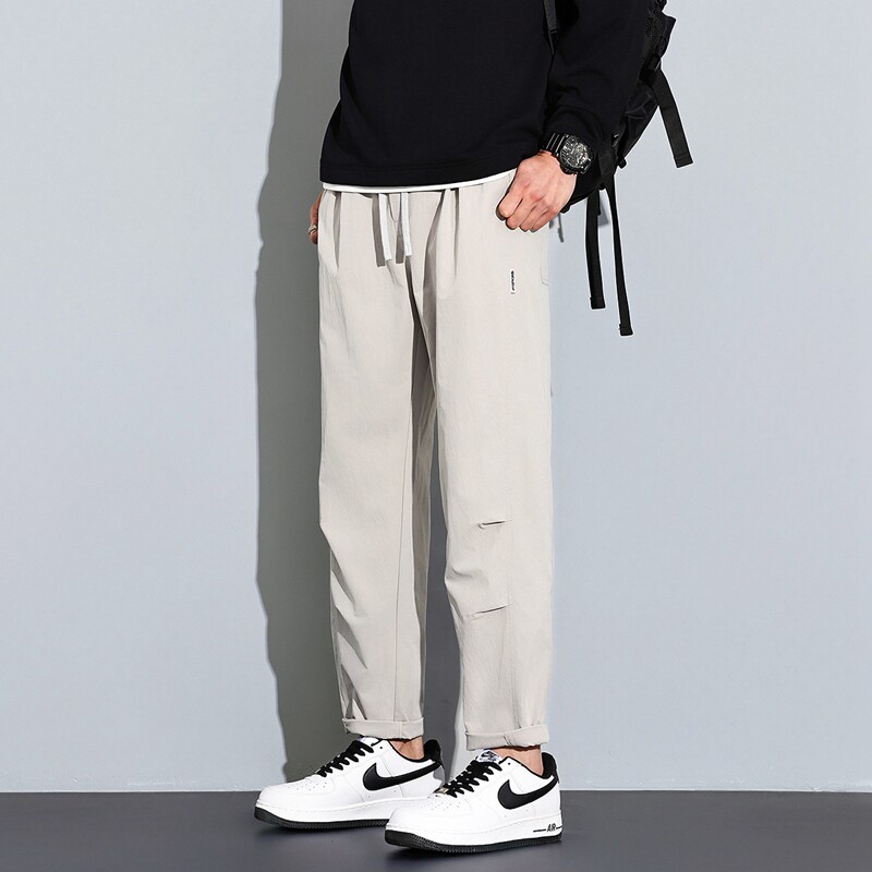 唐狮25春季新款男休闲长裤宽松直筒裤简约韩版工装裤子潮流运动裤