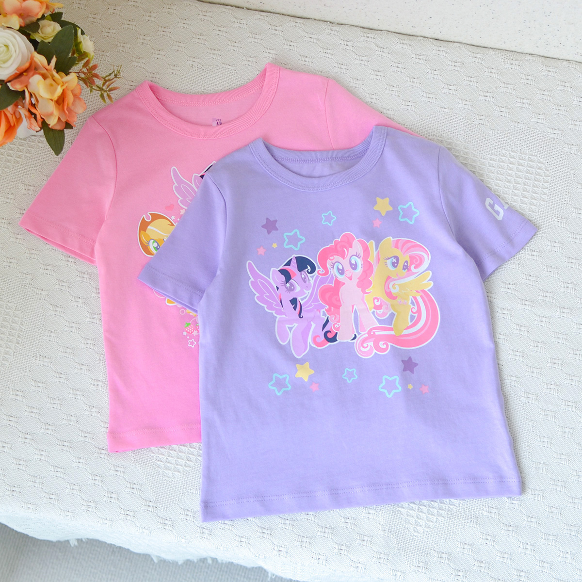 G家2-5女童小宝宝纯棉卡通T恤