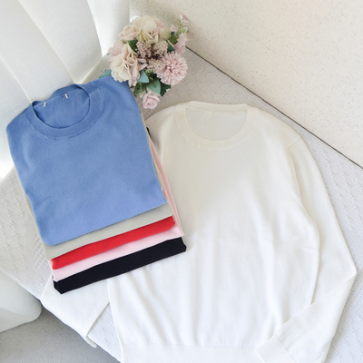 优+成人女款春秋基础纯棉针织衫