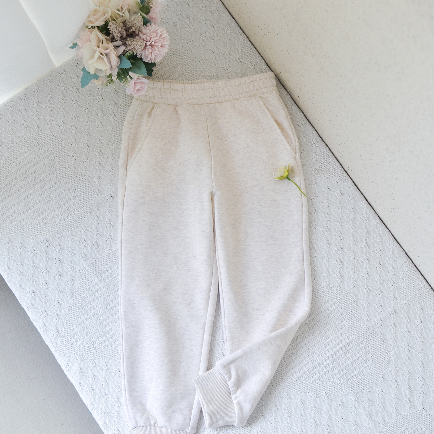 斐家120-160女童秋冬抓绒卫裤