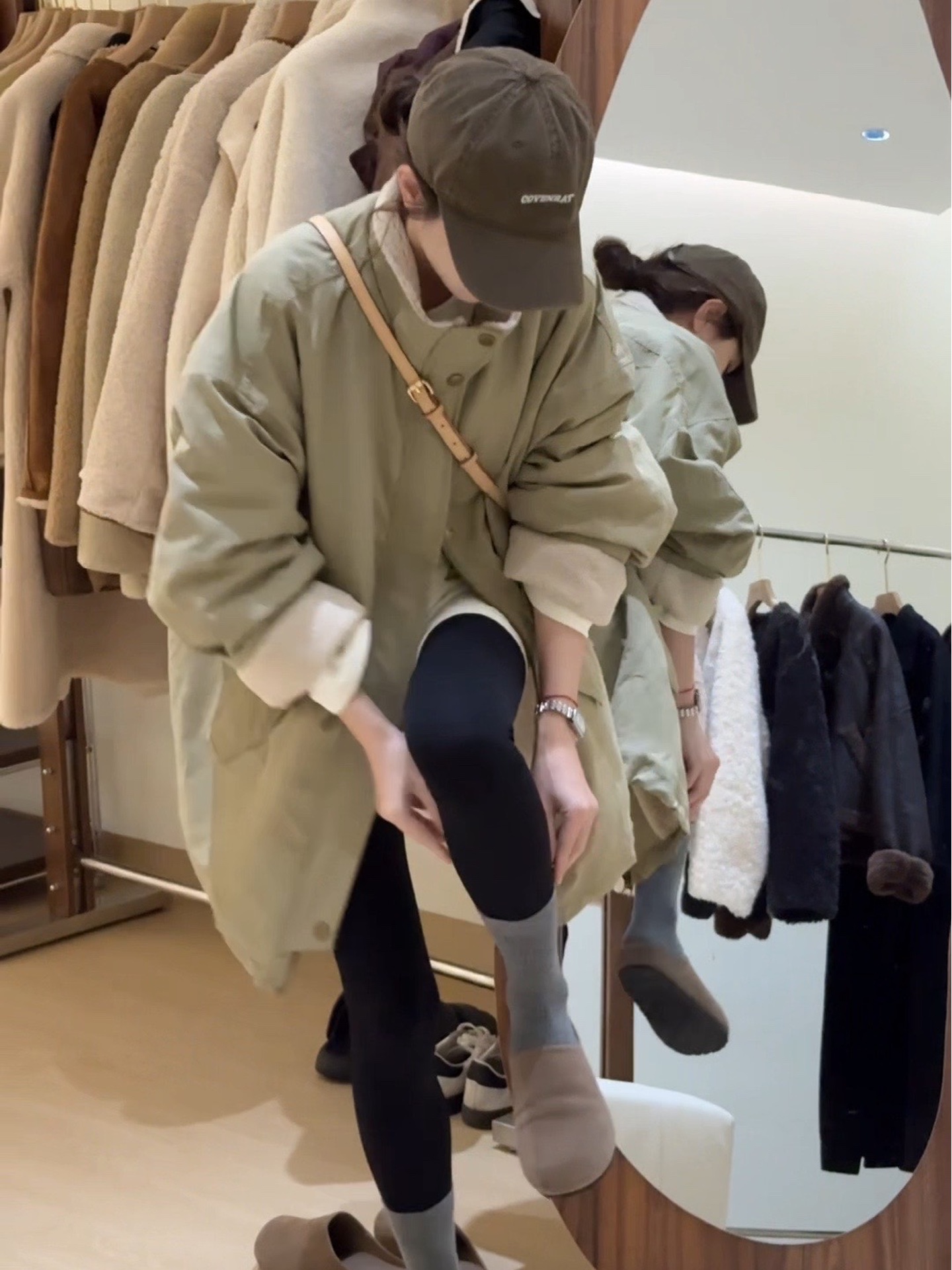 中长款加绒加厚派克服风衣外套女冬季新款2025年韩系保暖棉服上衣