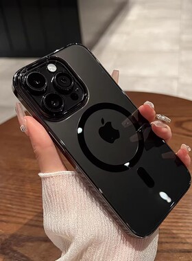 潮牌适用于iphone17手机壳透明硬壳17pro超薄16磁吸无线充电15苹果14proMax简约高级感13新款12保护套男女Air