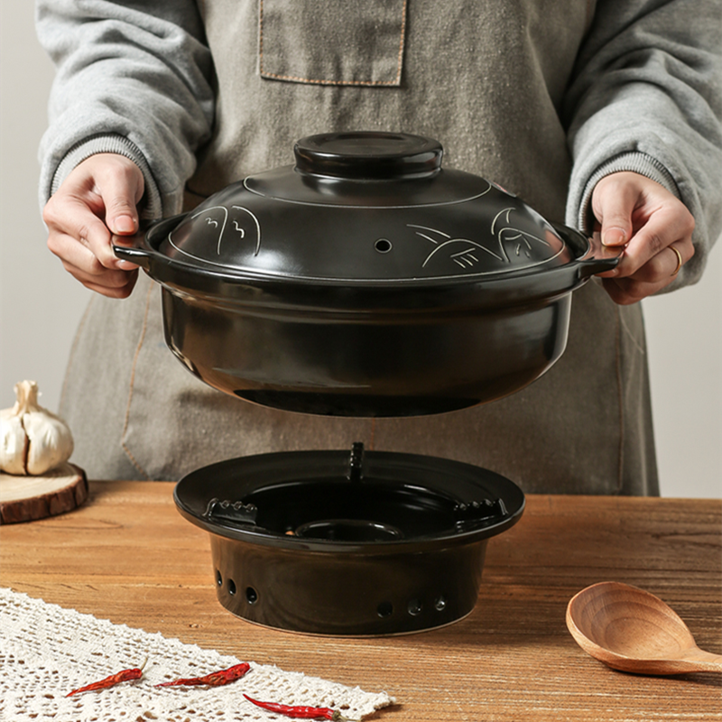 鸡公煲米线煲仔饭专用砂锅酒精加热炉干烧不裂电陶炉平底商用炖煲