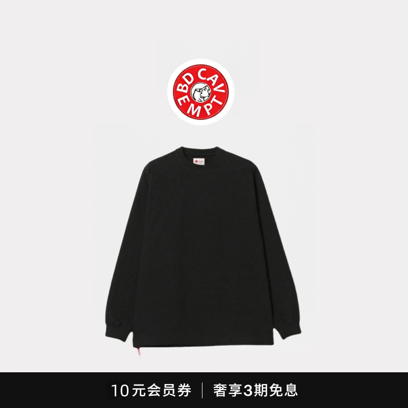 [5折现货]BD CAVEMPT LOOSE LS日产重磅宽松红绳纯棉圆领打底长袖