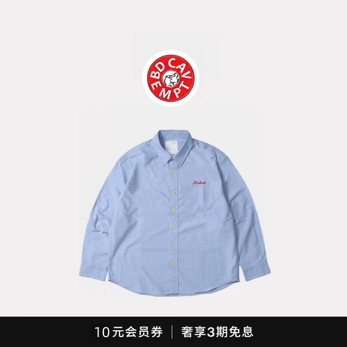 [5折现货]BD CAVEMPT广州限定款字母刺绣长衬衫 余文乐同款25SS
