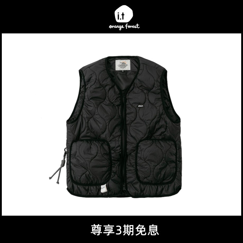 【5折现货】敲好穿~出乎意料的质感!加厚菱形棉衣马甲日系棉服