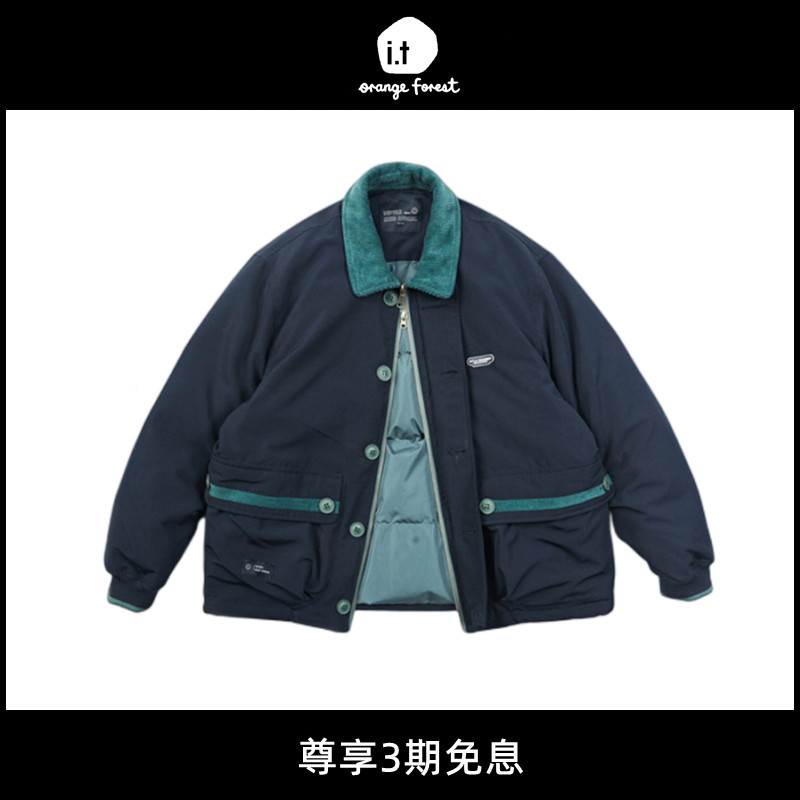 【5折现货】保暖舒适！美式复古灯芯绒领工装户外羽绒服 男女外套