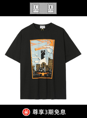 【5折现货】CAVEMPT C.E CAV EMPT日系卡通动漫摩天大楼飞机印花