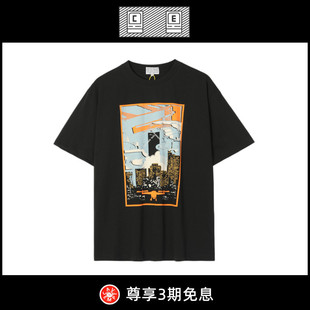 【5折现货】CAVEMPT C.E CAV EMPT日系卡通动漫摩天大楼飞机印花