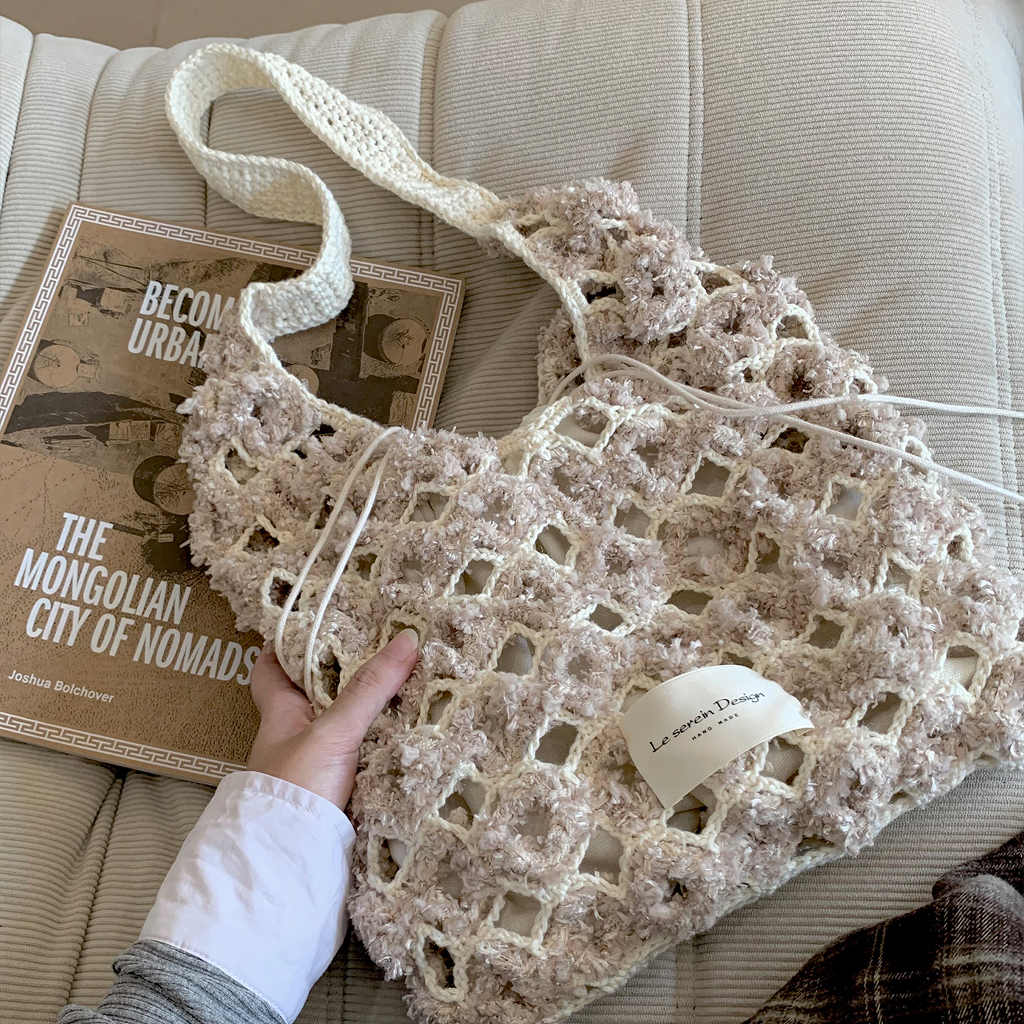 暮色方片包diy材料包送编织工具