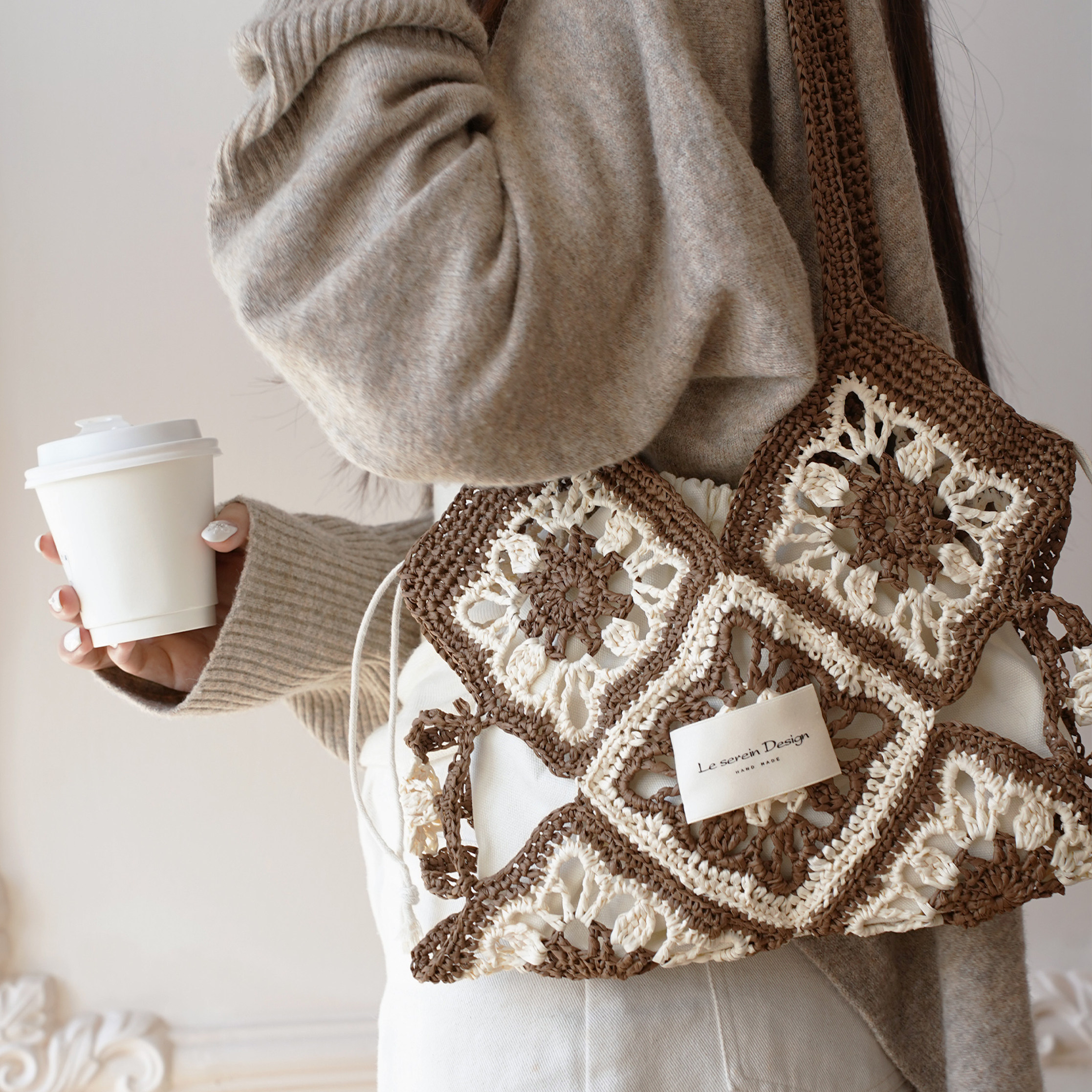 暮色｜枯叶包棉草线毛线手工diy材料包钩针编织包礼物钩织原创,服饰配件/皮带/帽子/围巾,DIY编织材料包,淘宝优惠券,粉丝福利购,淘宝优惠卷