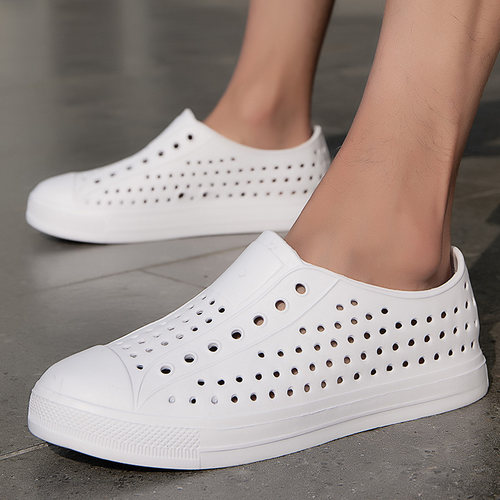 夏季情侣懒人沙滩鞋海边洞洞鞋