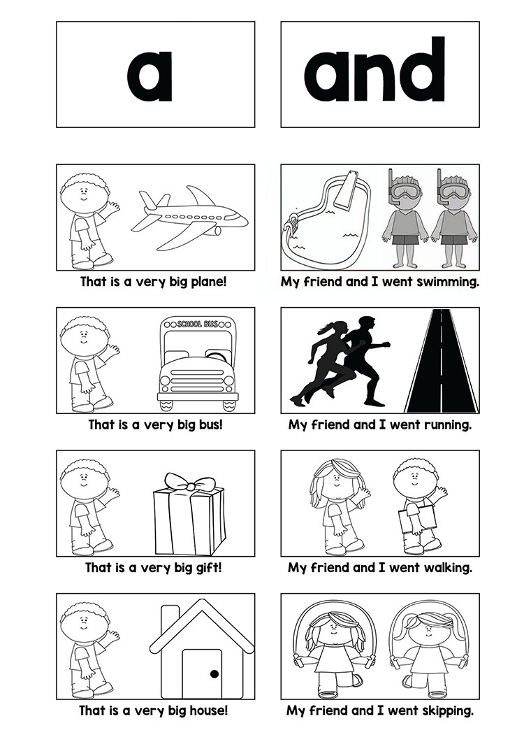 英语启蒙sight words 220高频词单词英文故事句子黑白卡教材学具