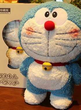 日版哆啦A梦毛绒公仔蓝胖子机器猫玩具叮当猫娃娃抱枕玩偶动漫女