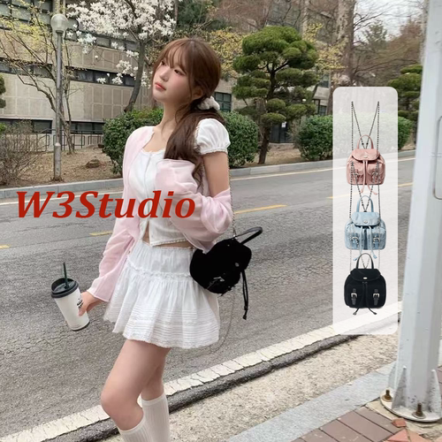 333Studio韩国小众Barnnet八奶丝绒迷你小背包甜美百搭两用斜挎包