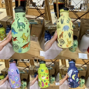 日本专柜 24 BOTTLES 意大利儿童保温保冷水杯带吸管轻巧便携