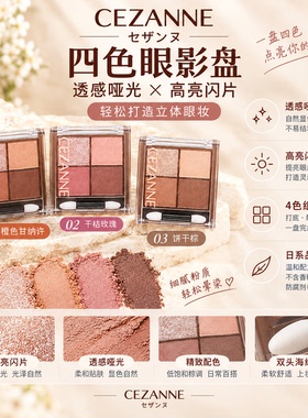 倩丽高灰度苦色调四色大地眼影盘