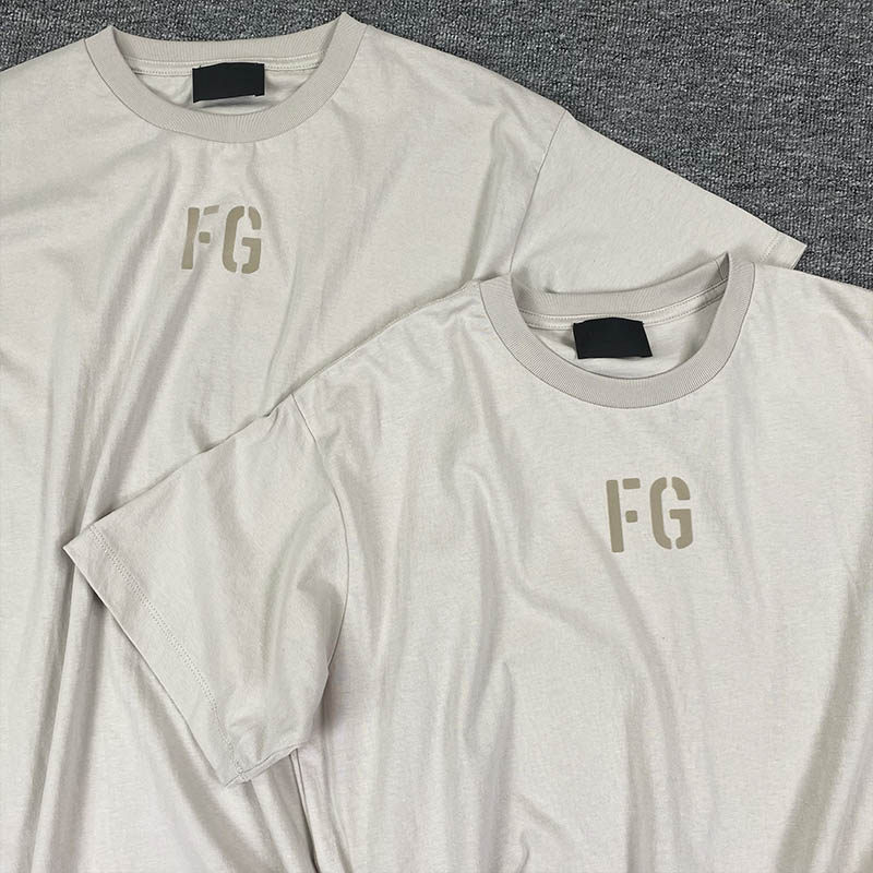 fear of god第七季fog主线fg富贵植绒情侣短袖t恤宽松高街潮牌ins