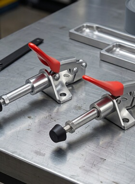 快速夹钳MC03-S1推拉式304不锈钢木工夹301AB装配夹具推杆顶紧夹