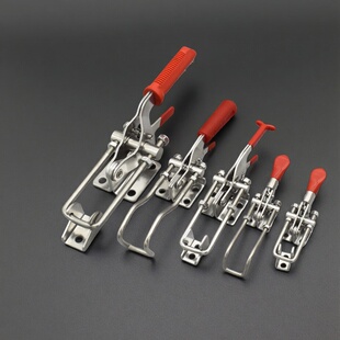 快速拉紧扣手动304不锈钢弯钩自锁大力锁夹搭扣料斗箱盖扣压紧器