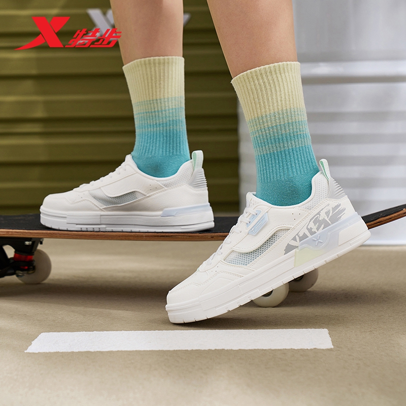 特步裂变|板鞋女2025秋冬新款运动鞋厚底增高休闲鞋官方正品女鞋