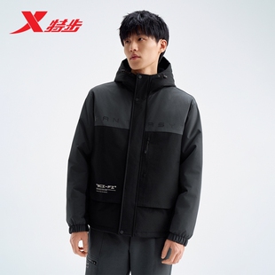 特步未来构想连帽羽绒服男士春季季新款运动保暖外套976429190249