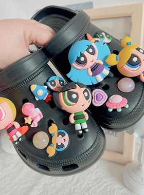 crocs卡骆驰鞋花鞋扣洞洞鞋鞋扣
