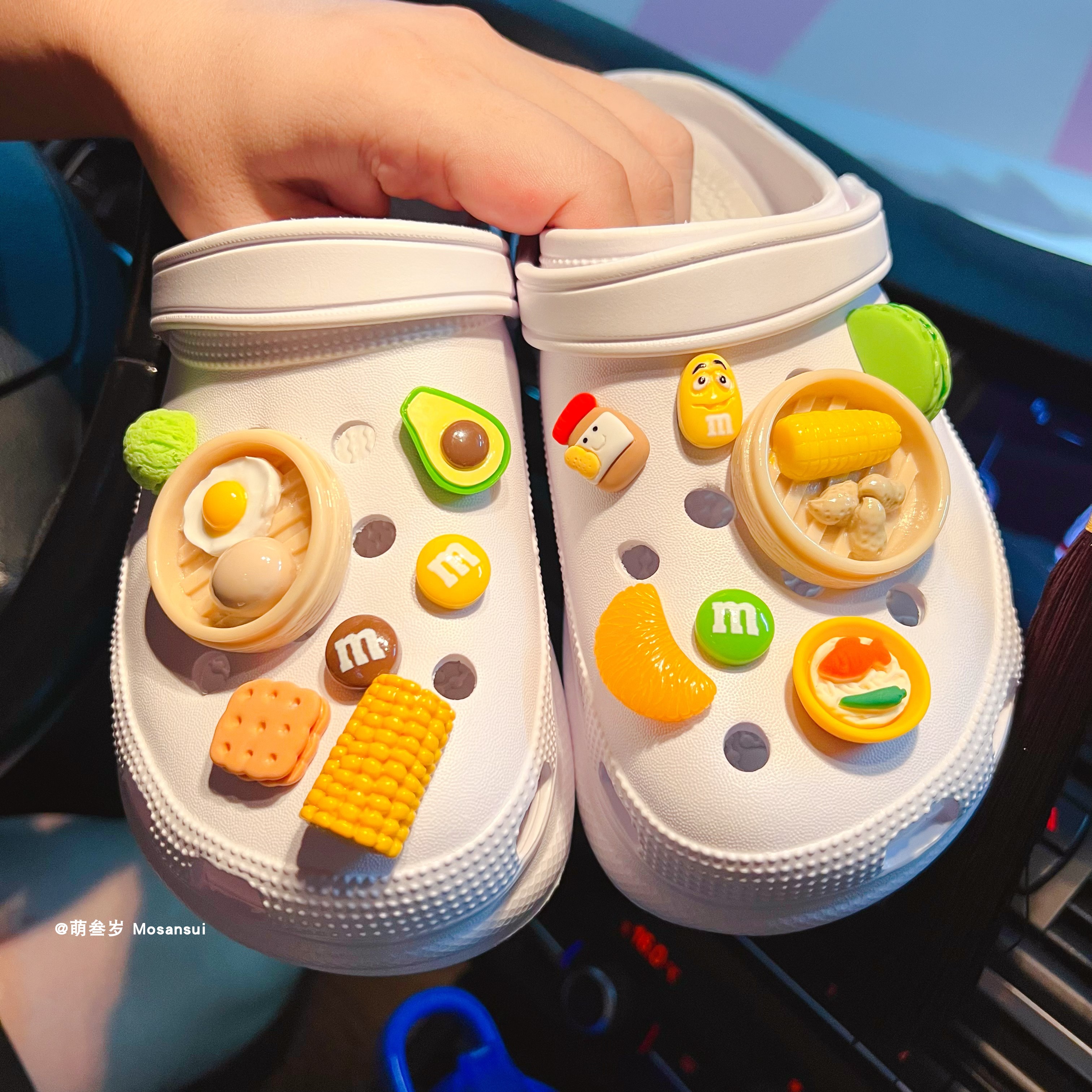适配crocs洞洞鞋配饰配件食玩diy微缩美食配件鞋花装饰扣鞋扣立体