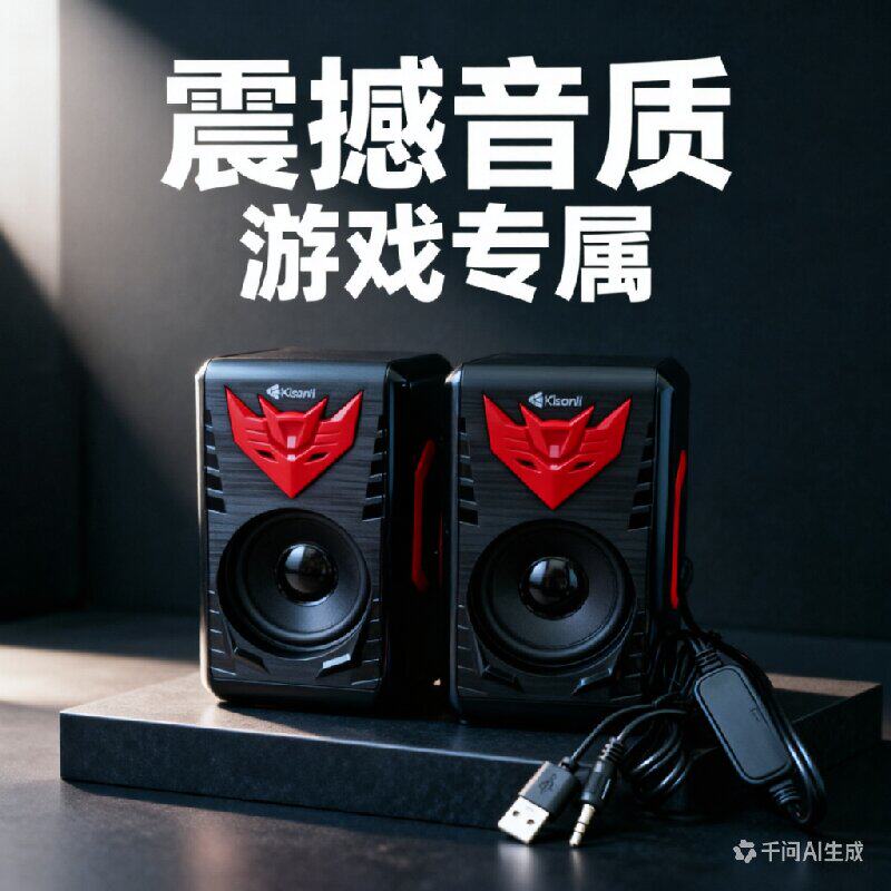 台式电脑有线小音箱3.5音频接口电视投影仪音响手机笔记本播放器