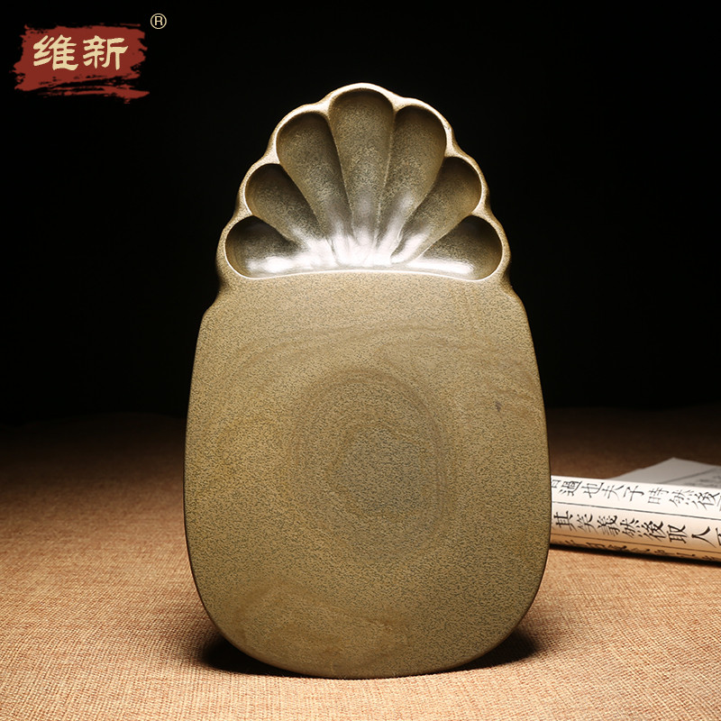 维新歙砚名师工艺砚台《如意砚