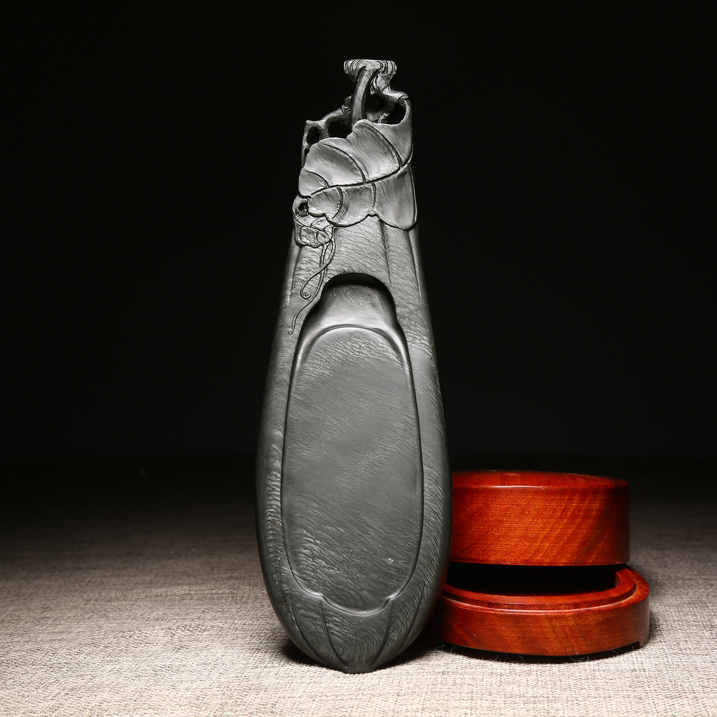 维新非遗歙砚大师作品《硕果》砚台老坑水波纹原石龙尾山高档文房用品籽料摆件砚台名砚收藏送礼包装