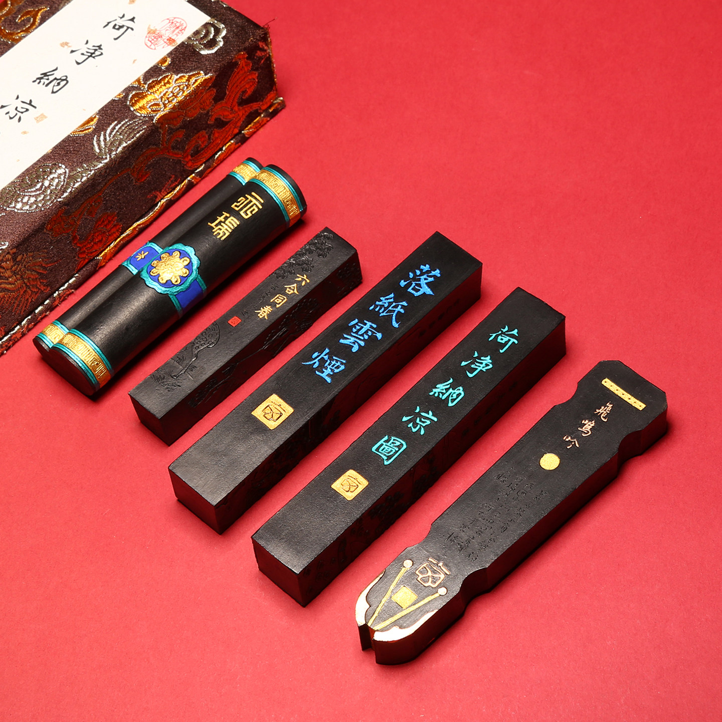 维新 非遗传承人 胡海涌作品 桐油烟徽墨墨条徽墨块礼盒套装 纯桐油顶烟墨条 收藏文房四宝国画书法专用墨锭,文具电教/文化用品/商务用品,墨块/墨丸,淘宝优惠券,粉丝福利购,淘宝优惠卷